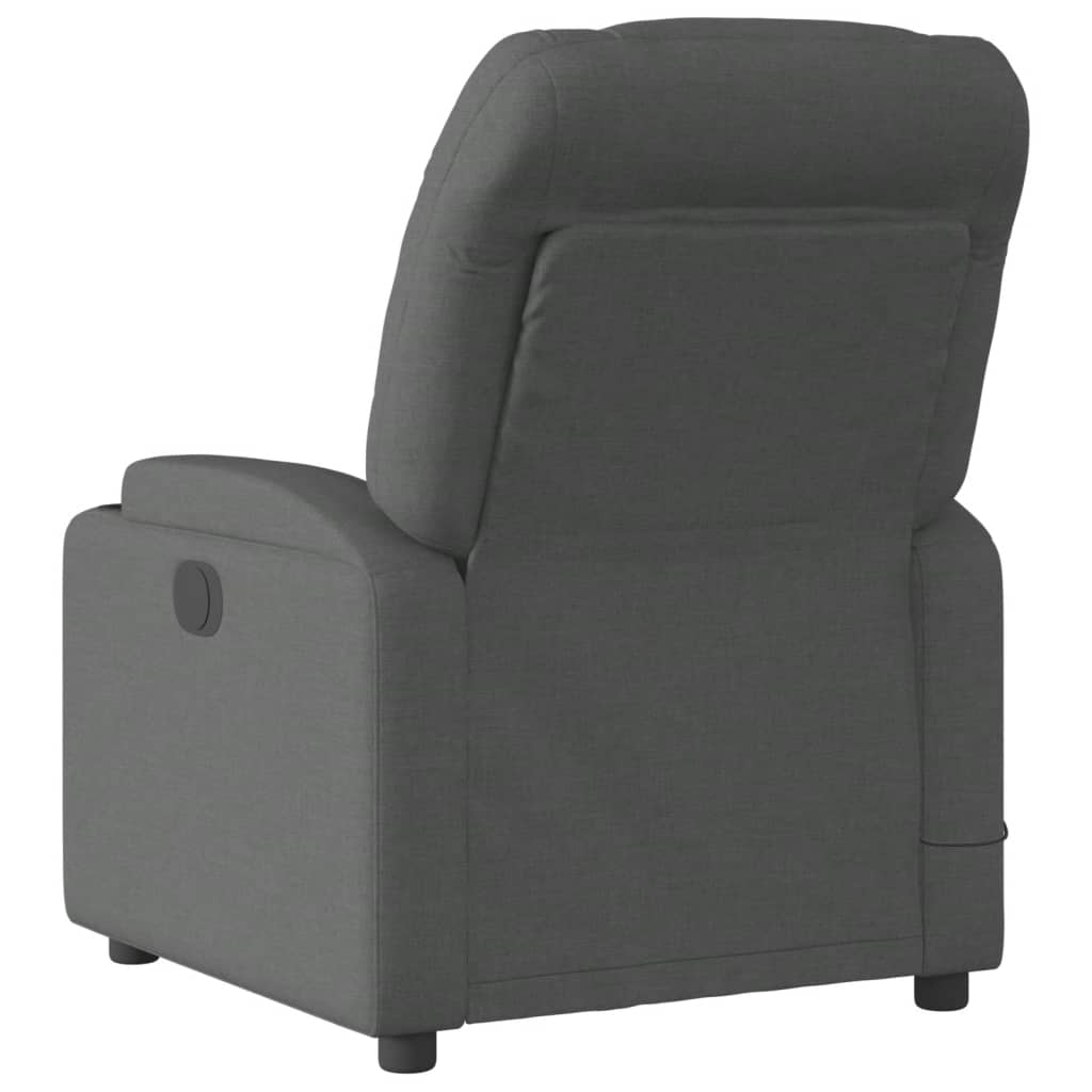 Gray recliner chair on a white background