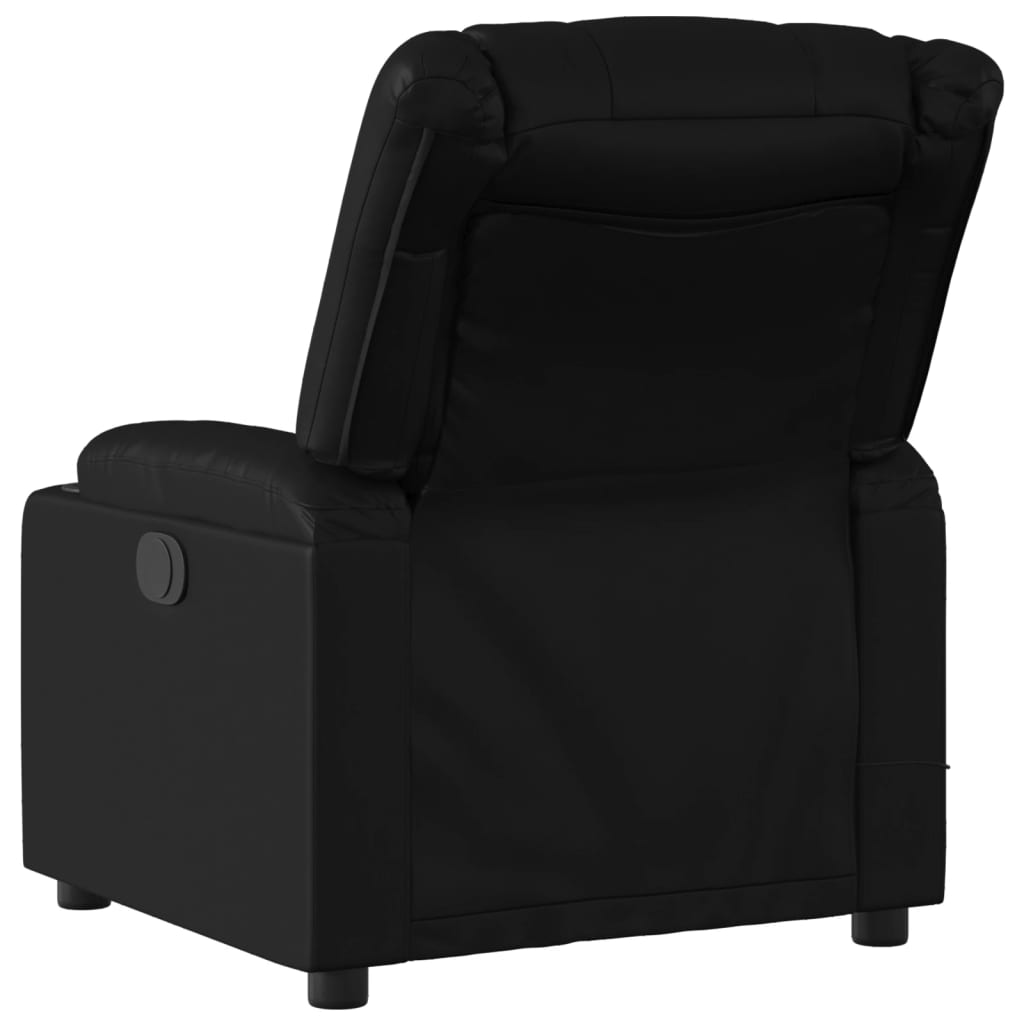 VidaXL Massage Recliner Chair Black Faux Leather - 3206879