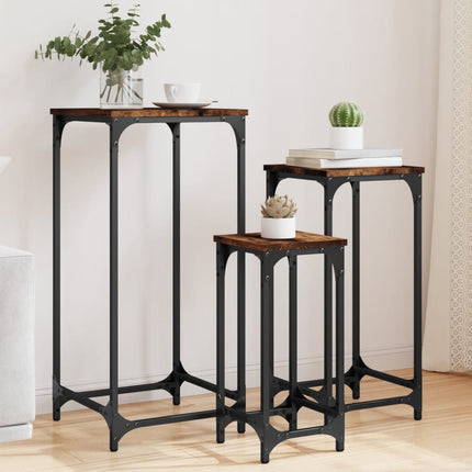 vidaXL Nesting Side Tables End Table Living Room Set of 3 Engineered Wood-1