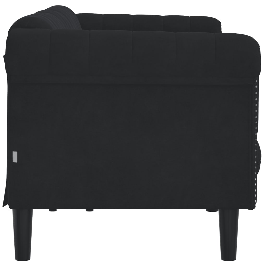 Black armchair with a white background