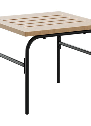 vidaXL Patio Nest of Coffee Tables 2 pcs Brown and Black Steel-4