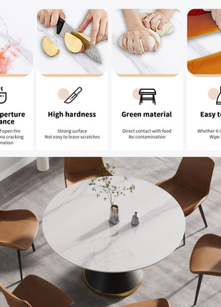 Modern Marble Stone Round Dining Table-4