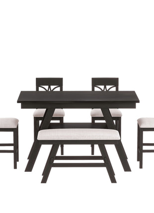 6-Piece Wood Counter Height Dining Table Set-2