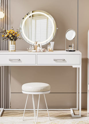 White Vanity Table Dressing Desk-1