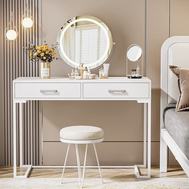 White Vanity Table Dressing Desk-1