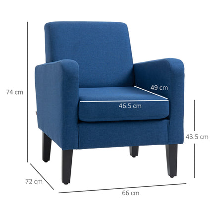 Modern Accent Chair for Cozy Living Room Seating - Blue-2