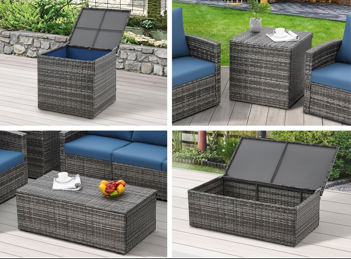 Hardy Haus 7-Piece Outdoor Patio Set with Storage