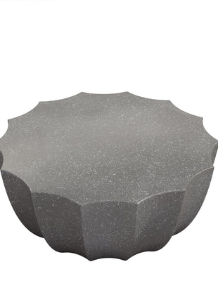 35.43' Modern Outdoor and Indoor Waterproof Coffee Table, Durable MgO Cement Design, Suitable for Terraces, Gardens, Backyards and Living Rooms ( Grey)-4