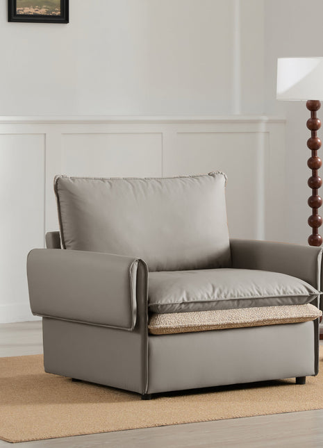 Modern Style Oversized Armchair Accent Chair Single Sofa Lounge Chair for Living Room, Bedroom-1