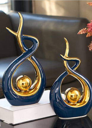 Abstract Sculpture Ceramic Statue Home Décor Figurines-3