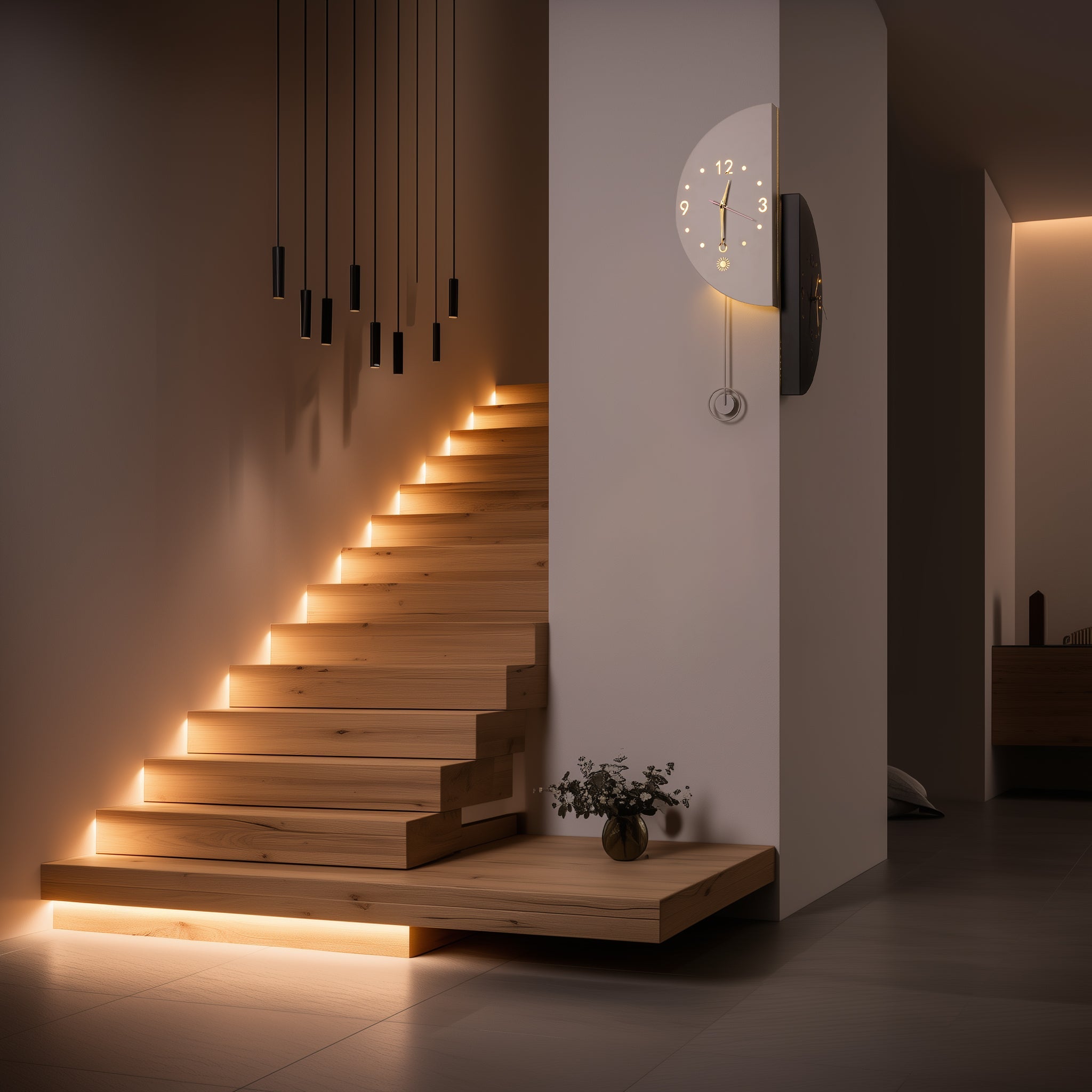 Dual Time Zone Corner Clock-2