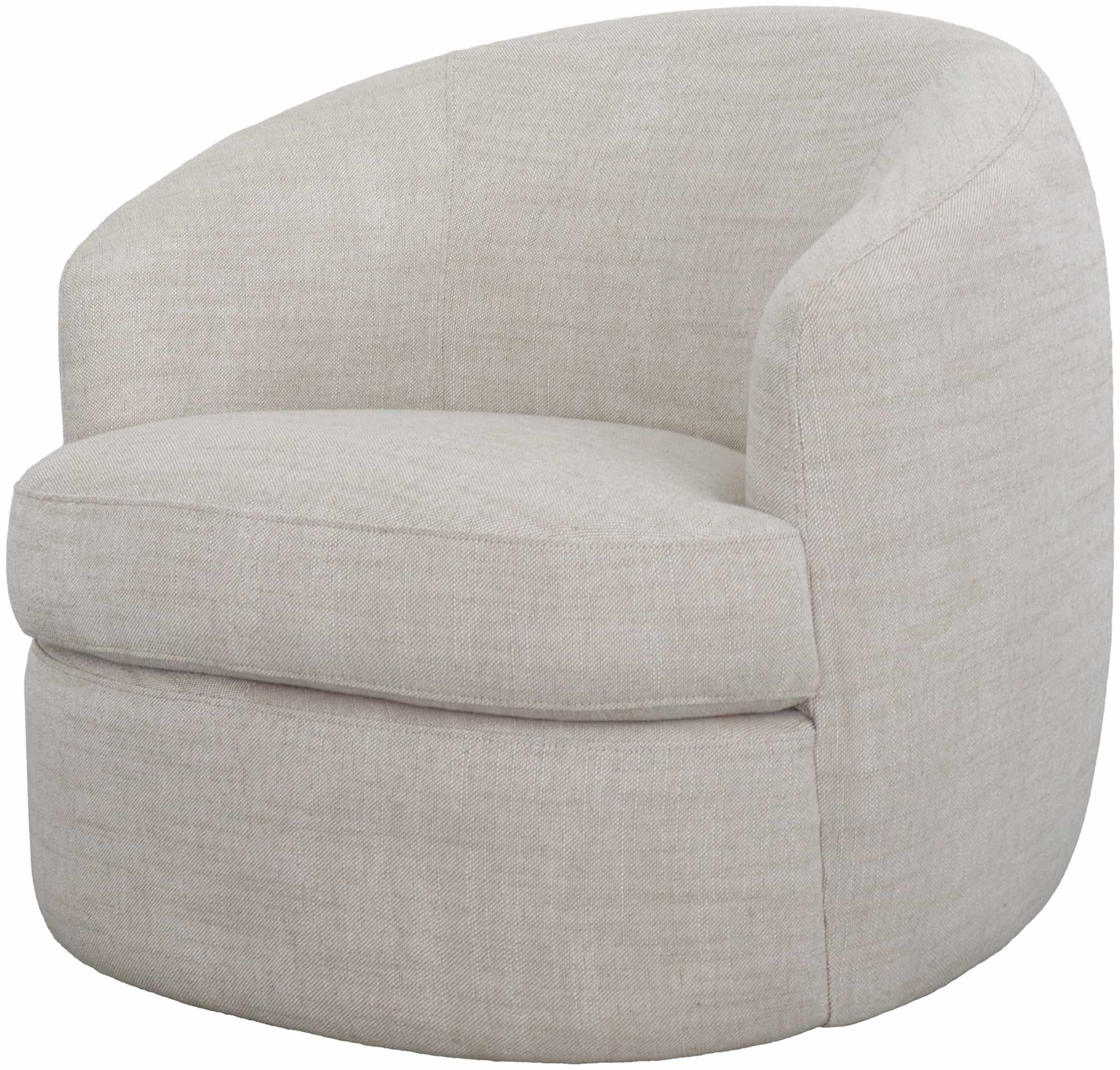 Beige swivel chair on a white background