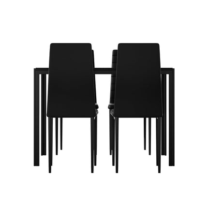 Two black chairs on a white background