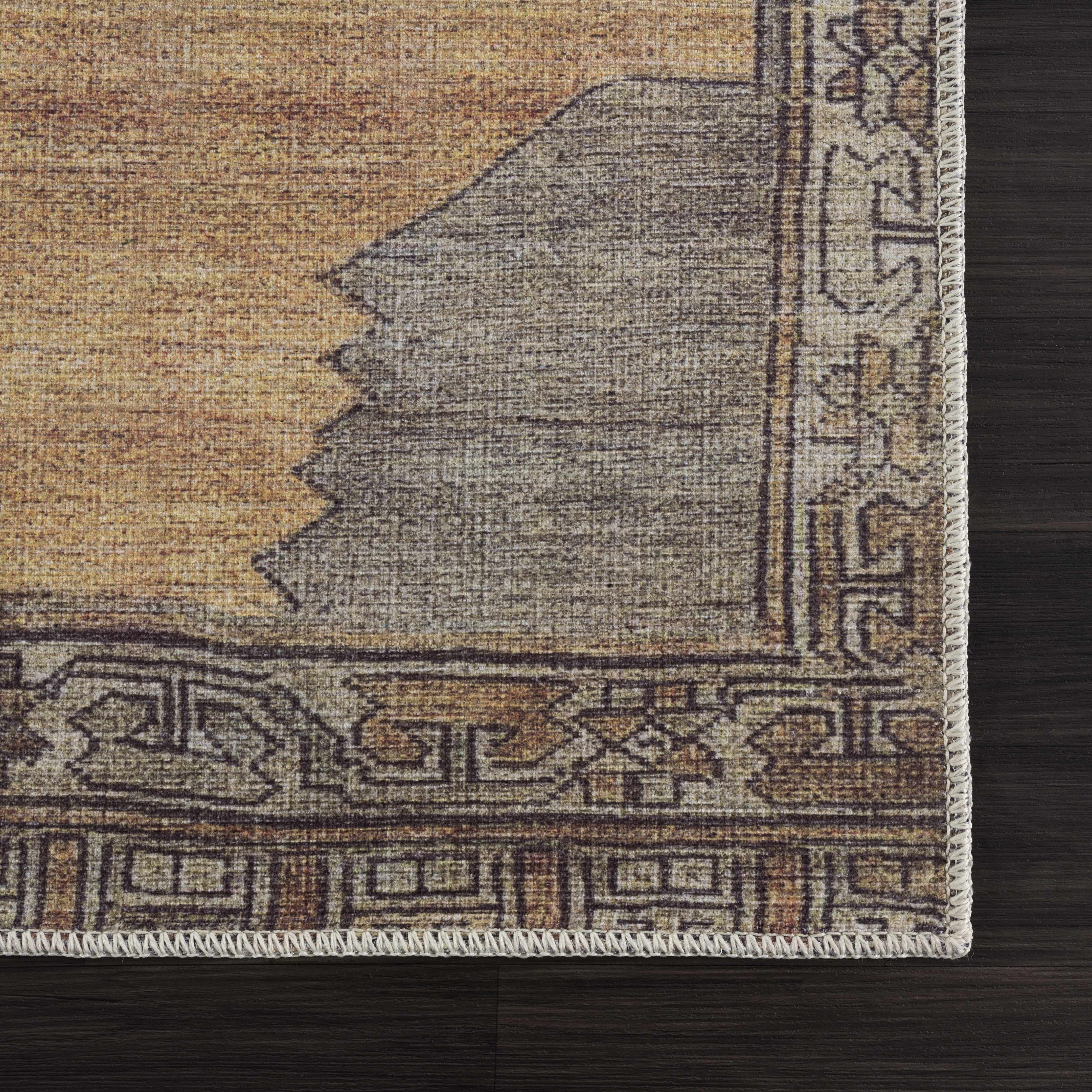 Hardy Haus Medinah Washable Area Rug | Traditional Machine-Woven Chenille-Polyester Carpet