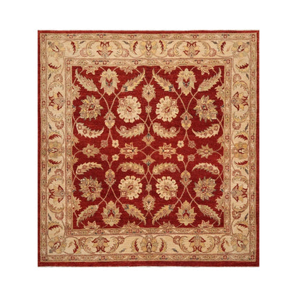 6x9 Rust, Beige Hand Knotted Persian 100% Wool Chobi Peshawar Traditional  Oriental Area Rug-1