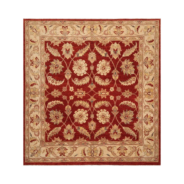 6x9 Rust, Beige Hand Knotted Persian 100% Wool Chobi Peshawar Traditional  Oriental Area Rug-1