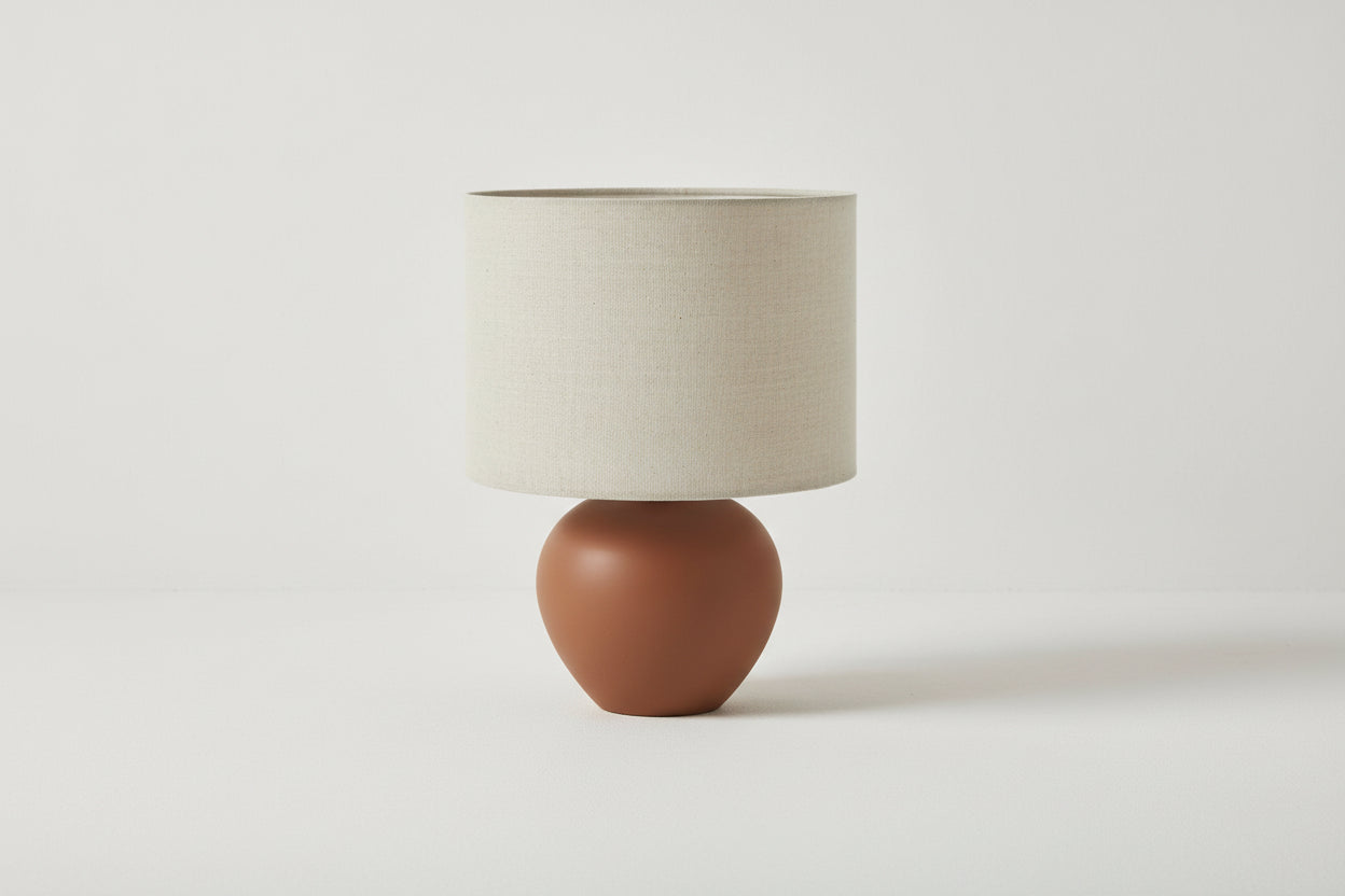 Ferrandina Contemporary Brick Red Table Lamp-0