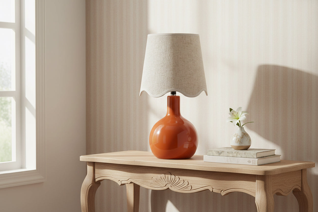 Atenxoxola Red Translucent Table Lamp-0