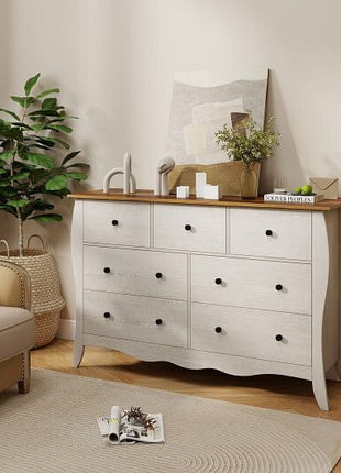 Closet Storage Organizer with 7 Folding Fabric Drawers-Gray