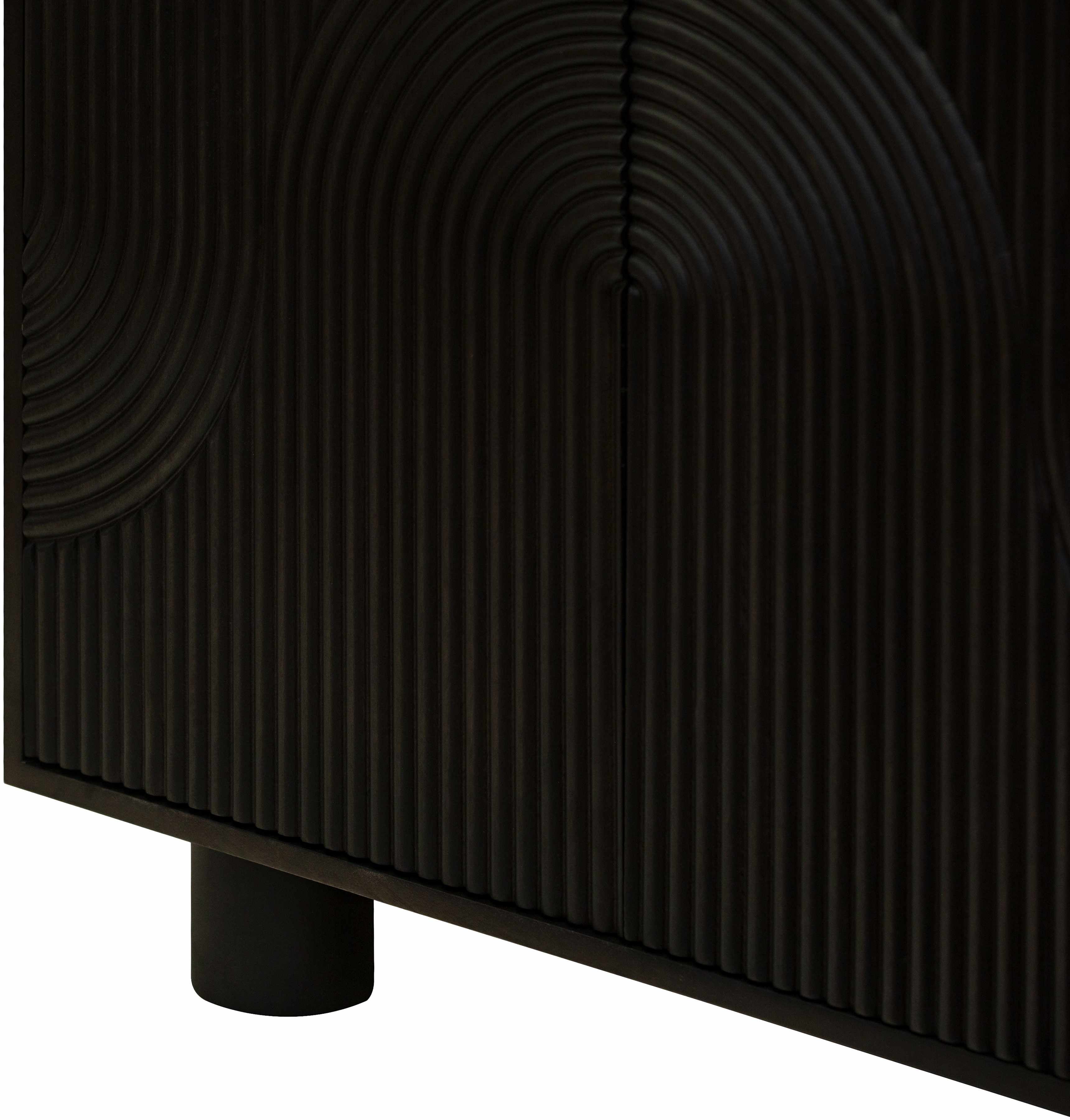 Close-up of a black textured surface with a subtle pattern
