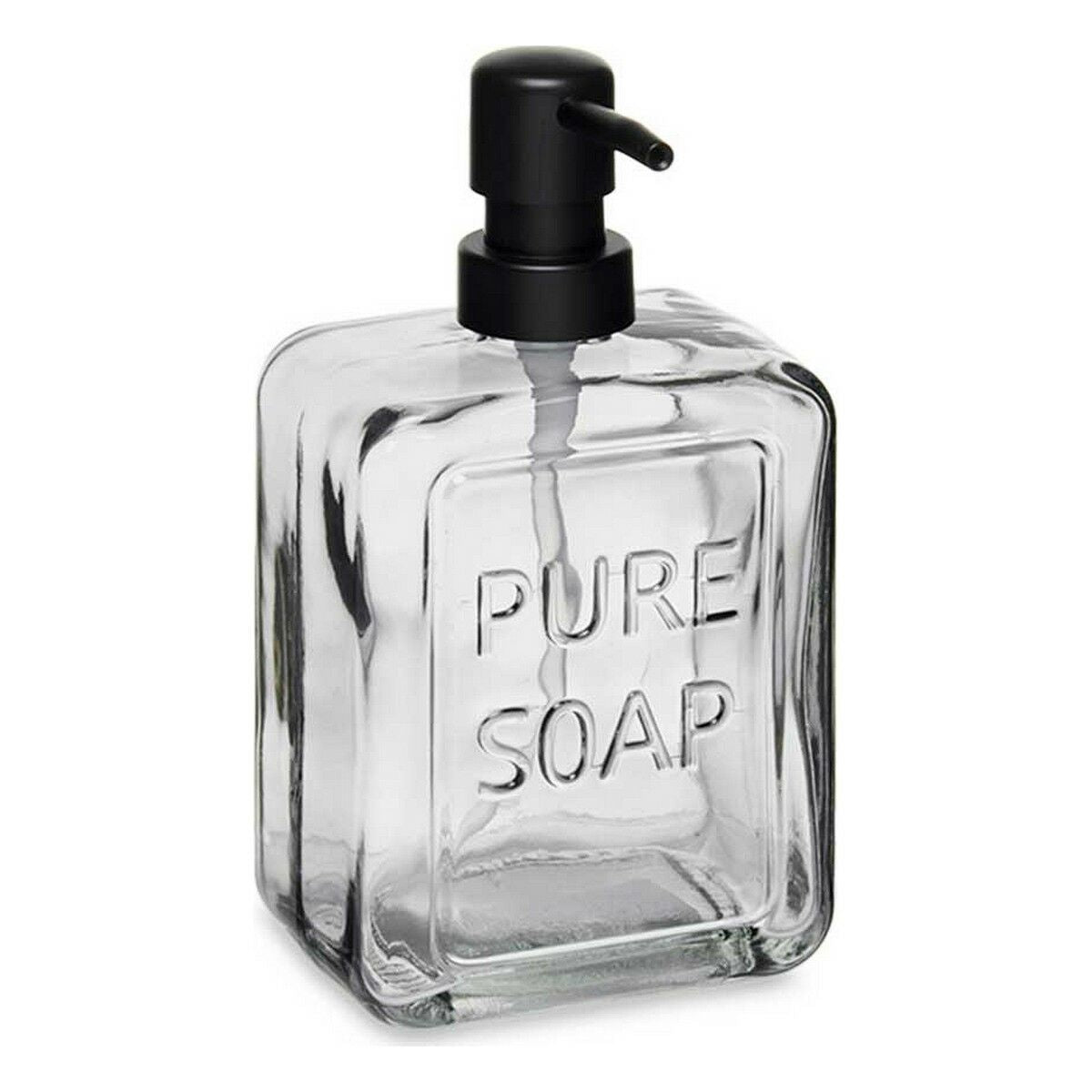 Soap Dispenser Pure Soap Crystal Black Plastic 570 ml (6 Units)-1