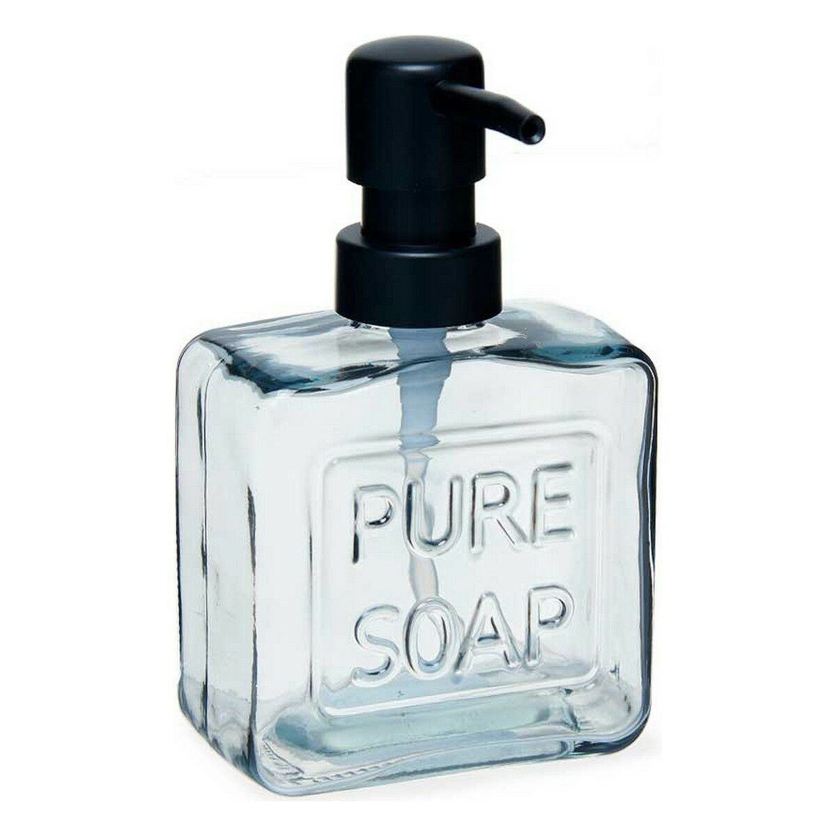 Soap Dispenser Pure Soap 250 ml Crystal Black Plastic (12 Units)-1