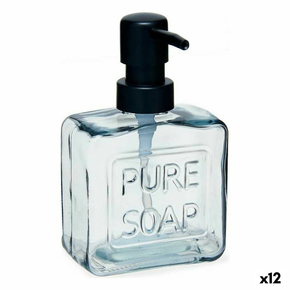 Soap Dispenser Pure Soap 250 ml Crystal Black Plastic (12 Units)-0