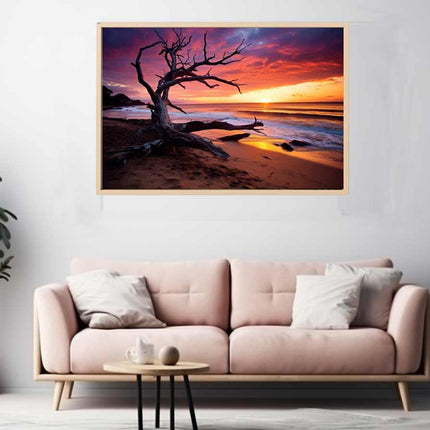 Beach Sunset Canvas Art Print