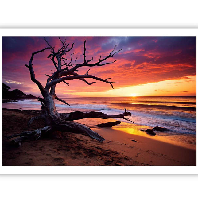 Beach Sunset Canvas Art Print