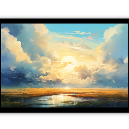 Clouds Abstract Art Canvas Art Print Painting