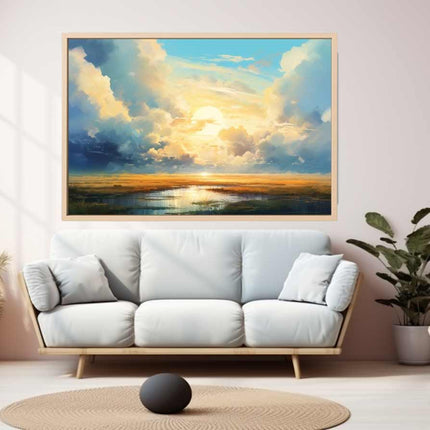 Clouds Abstract Art Canvas Art Print Painting
