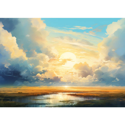 Clouds Abstract Art Canvas Art Print Painting
