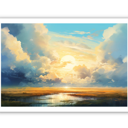 Clouds Abstract Art Canvas Art Print Painting