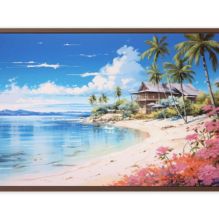Beach Home Art Canvas Art Print