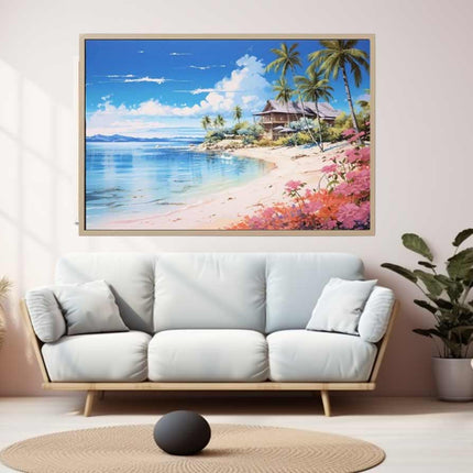 Beach Home Art Canvas Art Print