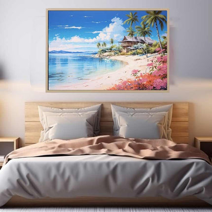 Beach Home Art Canvas Art Print
