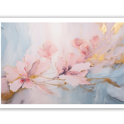 Flower Fine Art marble  Canvas Art Print