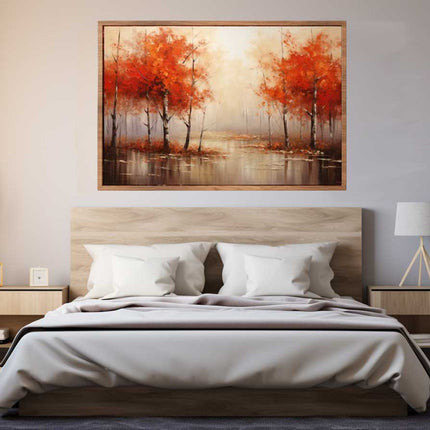 Red Forest  Art Canvas Art Print