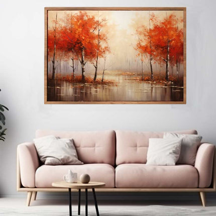 Red Forest  Art Canvas Art Print