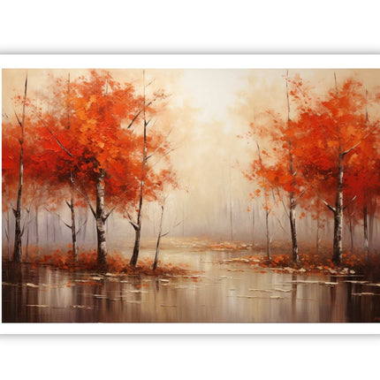 Red Forest  Art Canvas Art Print