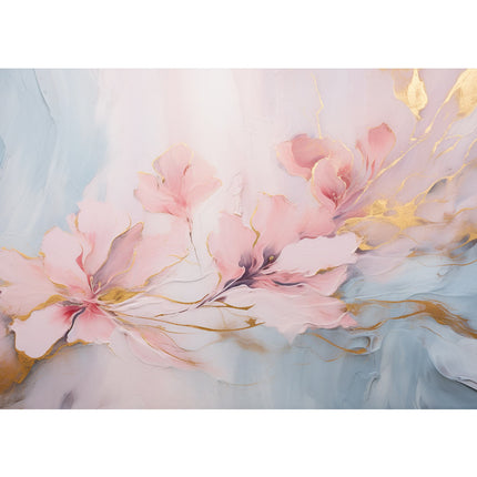 Flower Fine Art marble  Canvas Art Print