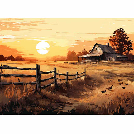 Country Landscape Art Painting