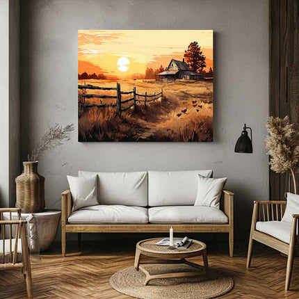 Country Landscape Art Painting