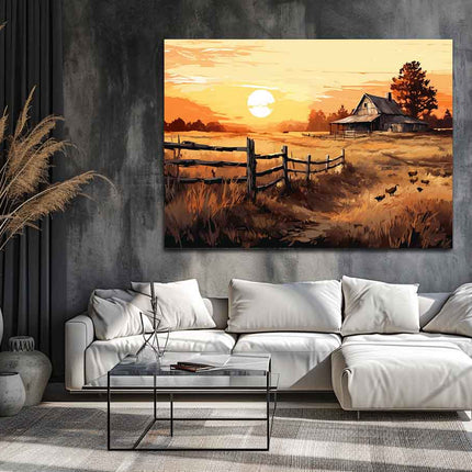 Country Landscape Art Painting