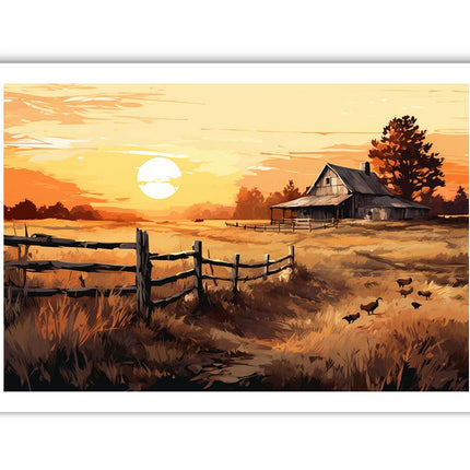 Country Landscape Art Painting