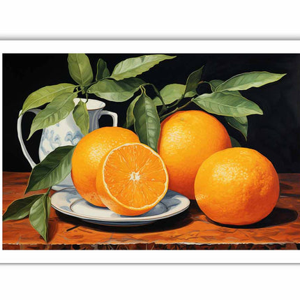Orange Painting  Art Canvas Art Print