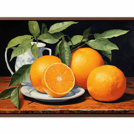 Orange Painting  Art Canvas Art Print