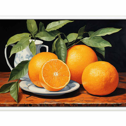 Orange Painting  Art Canvas Art Print