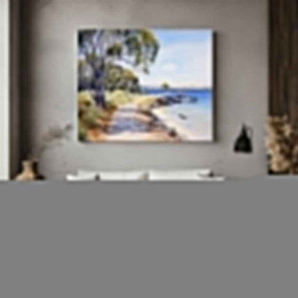Isolated Beach Walk Art Canvas Art Print
