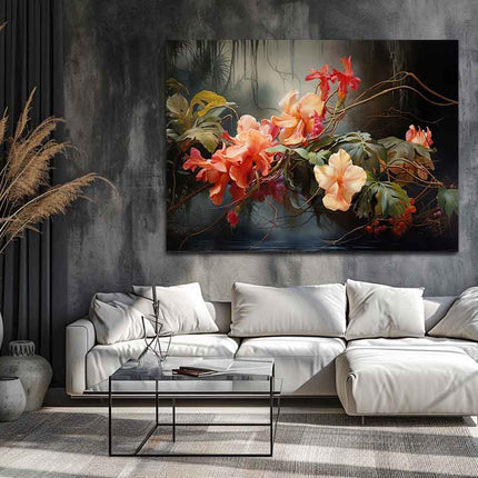 Flower Botanical Art Canvas Art Print